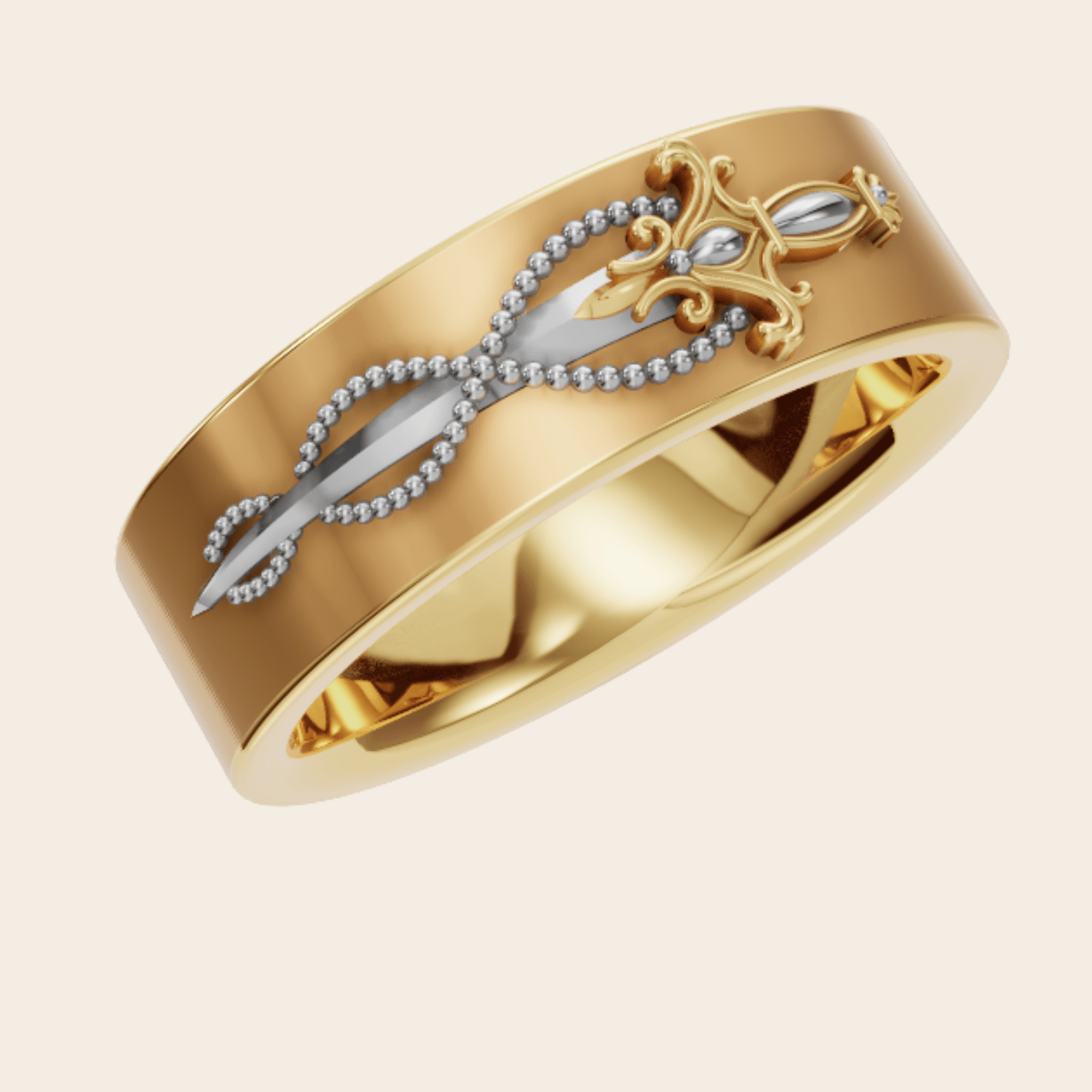 Dagger & Pearls ring