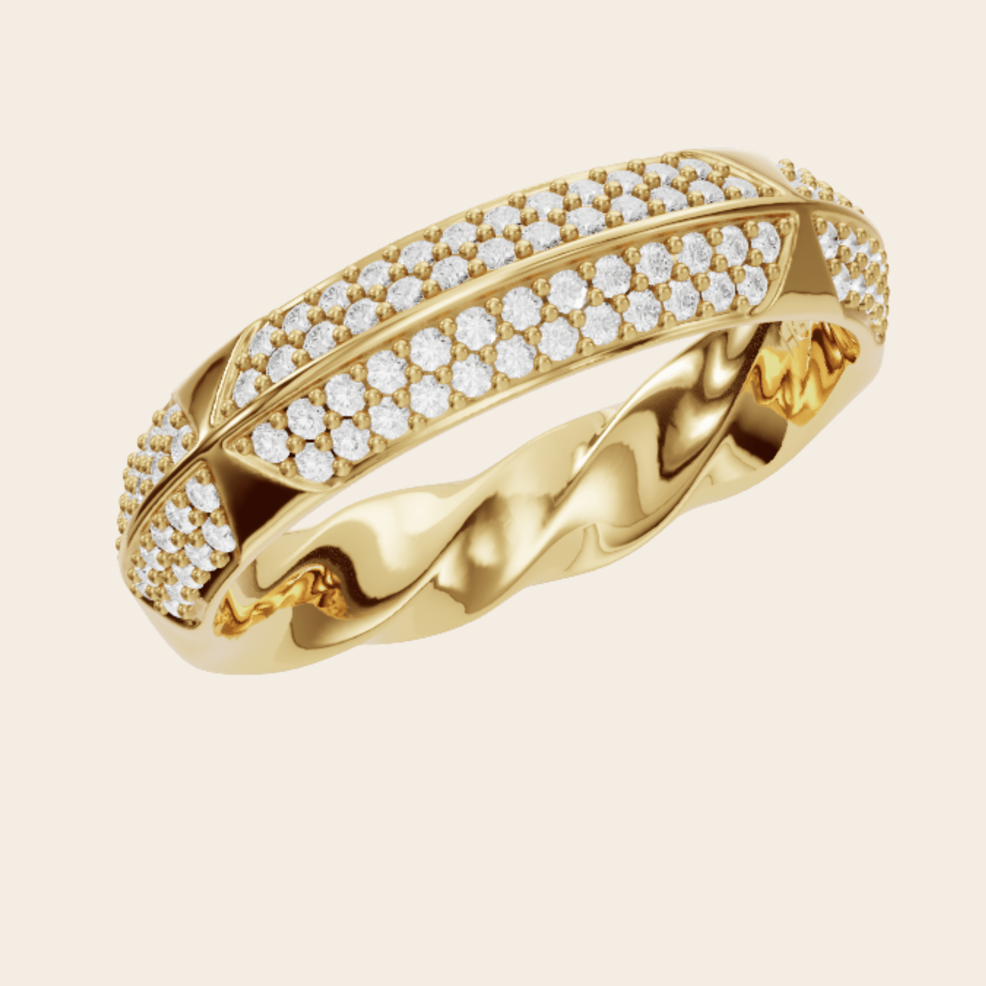 Sculpted Diamond Band ring